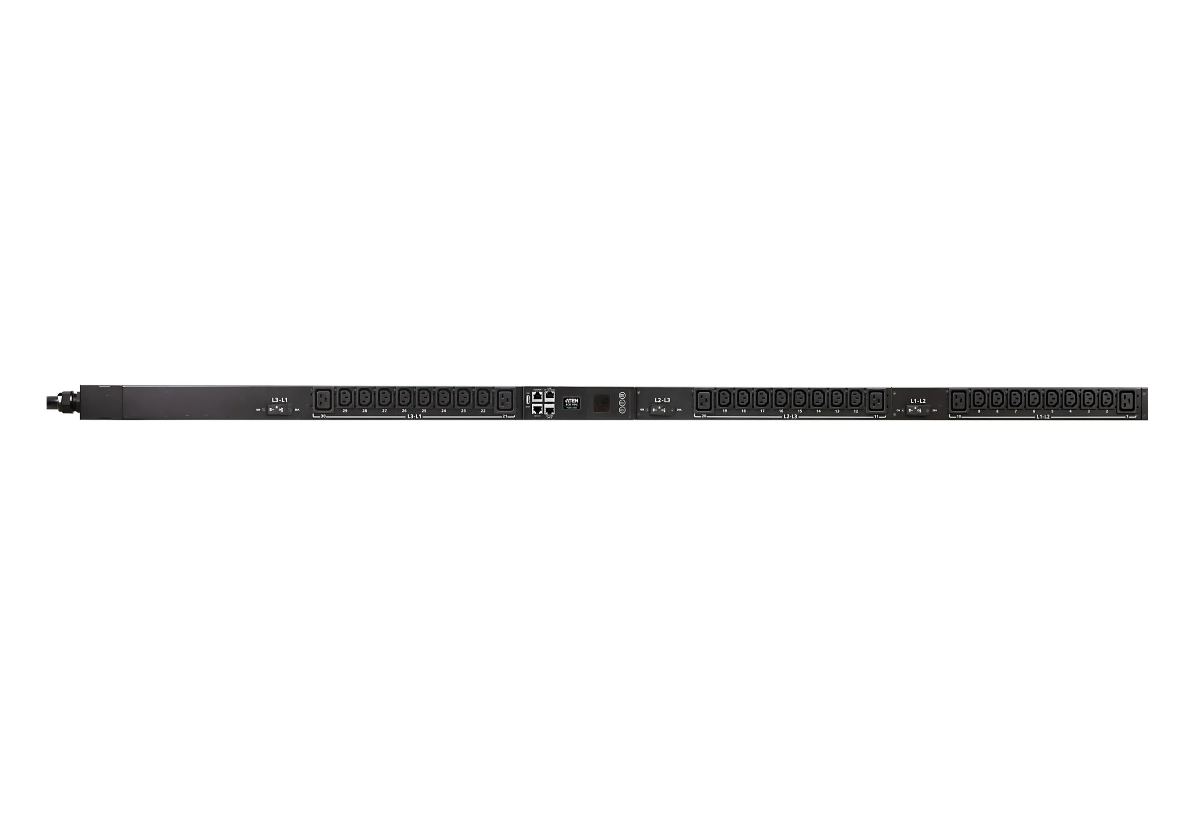 ATEN PG96330G 32A 30-Outlet 3-Phase Switched eco PDU Power Distribution Unit ระบบ ปิด-เปิด ไฟฟ้าอัจฉริยะ รูป 2